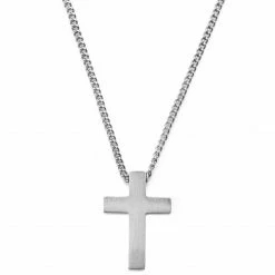 Lucleon Collier à croix argentée Le Fils