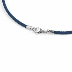 Collin Rowe Collier en cuir bleu tissé 3mm -Colliers Soldes 1 1 201 1 161 1