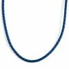 Collin Rowe Collier en cuir bleu tissé 3mm -Colliers Soldes 1 3 173 1