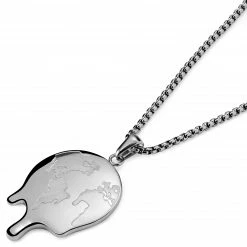 Otsu Fahrenheit | Collier à pendentif en métal argenté La terre -Colliers Soldes 10 2500ba032f2e118f086c35aaea51cf618
