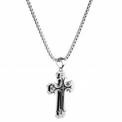 Fort Tempus Collier à croix de Saint-Thomas en acier stratifié -Colliers Soldes 10 2 copy 30