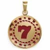 Seizmont Ace | Pendentif jeton de poker doré "Le numéro 7"