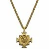 Lucleon Sanctus | Collier doré à pendentif Croix de Saint-Benoît