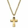 Lucleon Collier à pendentif croix et bords incurvés en acier inoxydable doré -Colliers Soldes 11 1b4a1c85c50aee7d405906c70755180d4
