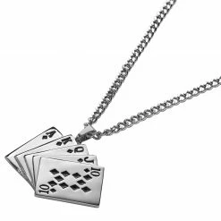 Seizmont Ace | Collier argenté avec pendentif "La quinte flush royale" -Colliers Soldes 12 233f167ebe878de9bafea295a56b3cf16