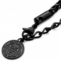 Lucleon Collier Tadd noir avec ancre et tête de mort -Colliers Soldes 13 2sidro 1