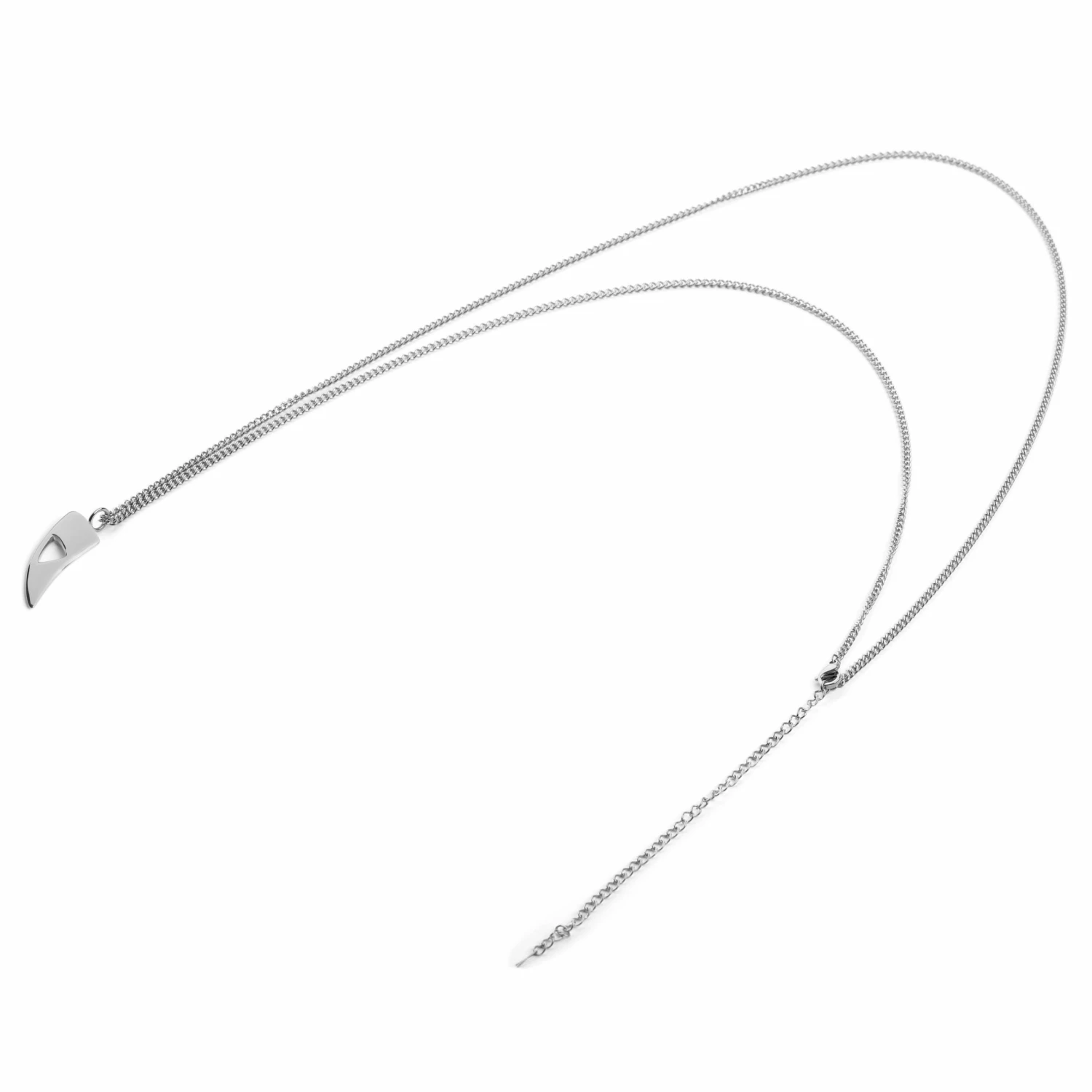 Lucleon Collier "La coupure" en acier poli argenté 5 Lucleon Collier "La coupure" en acier poli argenté – Image 3