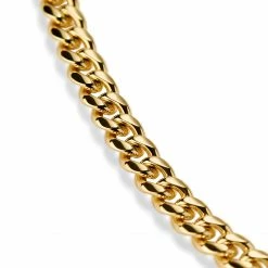 Lucleon Chaîne dorée à mailles de 6 mm -Colliers Soldes 15158 g neck4