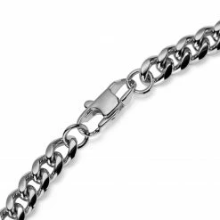 Lucleon Chaîne argentée à mailles de 6 mm -Colliers Soldes 15183 s neck3 6