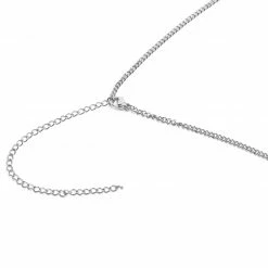 Lucleon Collier en acier à pendentif argenté en forme de diamant -Colliers Soldes 16 4 38 1