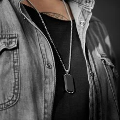 Arkai Collier Orisun Anthony à pendentif en onyx noir 9 Arkai Collier Orisun Anthony à pendentif en onyx noir -Colliers Soldes 18 2 24642