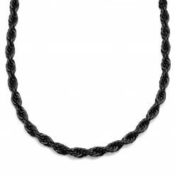 Lucleon Chaîne à maille cordée en acier bronze gunmétal Amager Collin - 10 mm