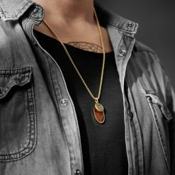 Arkai Collier Orisun Atlas à pierre obsidienne acajou 9 Arkai Collier Orisun Atlas à pierre obsidienne acajou -Colliers Soldes 19 1 24635 2 24635