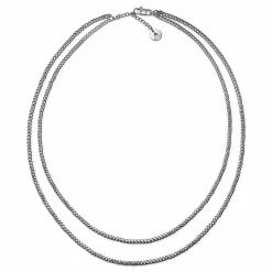 Arkai Collier argenté Rico à double chaîne 11 Arkai Collier argenté Rico à double chaîne -Colliers Soldes 19 1d8ad15b84dc3c064e873c646fcc8deff