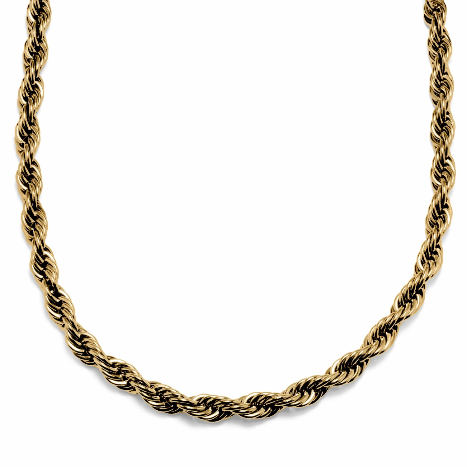 Lucleon Chaîne à maille cordée en acier doréAmager Collin - 10 mm 3 Lucleon Chaîne à maille cordée en acier doréAmager Collin - 10 mm