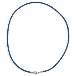 Collin Rowe Collier en cuir bleu tissé 3mm -Colliers Soldes 1 50 1 189 1 143 1