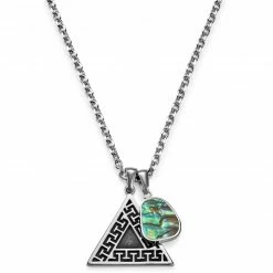Waykins Atlantis | Collier à Double Pendentif Abalone & Triangle en Série Limitée