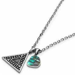 Waykins Atlantis | Collier à Double Pendentif Abalone & Triangle en Série Limitée 13 Waykins Atlantis | Collier à Double Pendentif Abalone & Triangle en Série Limitée -Colliers Soldes 2 2atlpen