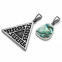 Waykins Atlantis | Set de deux pendentifs Abalone & Triangle en Série Limitée -Colliers Soldes 2 4atlpen