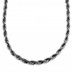 Lucleon Chaîne à maille cordée argentée Amager Collin - 10 mm