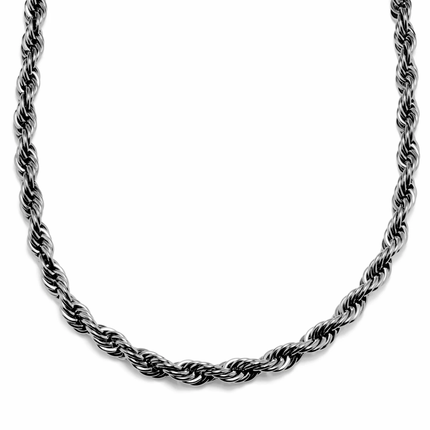 Lucleon Chaîne à maille cordée argentée Amager Collin - 10 mm 3 Lucleon Chaîne à maille cordée argentée Amager Collin - 10 mm