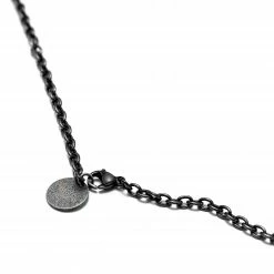 Moody Mason Collier Jax en acier gris foncé à pendentif tête de mort -Colliers Soldes 21461 4