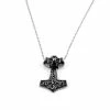 Fort Tempus Collier en acier avec croix et marteau de Thor XL