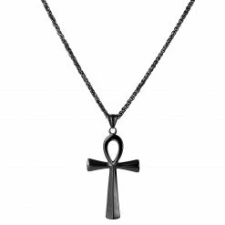Fort Tempus Collier à pendentif Ankh noir