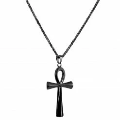 Fort Tempus Collier à pendentif Ankh noir 12 Fort Tempus Collier à pendentif Ankh noir -Colliers Soldes 23 2 copy 7 1