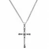 Lucleon Collier croix Vasilios en zircone noire argentée 1 Lucleon Collier croix Vasilios en zircone noire argentée -Colliers Soldes 24274 7 1