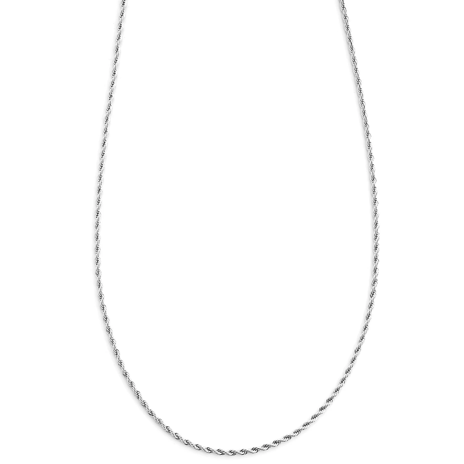 Fort Tempus Chaîne argentée torsadée fine 3 Fort Tempus Chaîne argentée torsadée fine