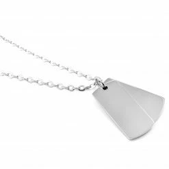 Lucleon Collier argenté à plaques militaires "La déclaration" -Colliers Soldes 26 2 22