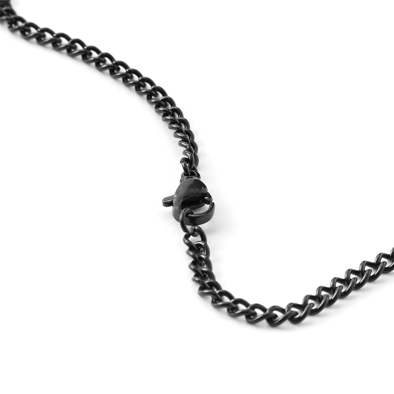 Fort Tempus Collier à croix profilée en acier noir 7 Fort Tempus Collier à croix profilée en acier noir – Image 5