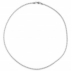 Fort Tempus Chaîne argentée torsadée fine 7 Fort Tempus Chaîne argentée torsadée fine -Colliers Soldes 26 64 1