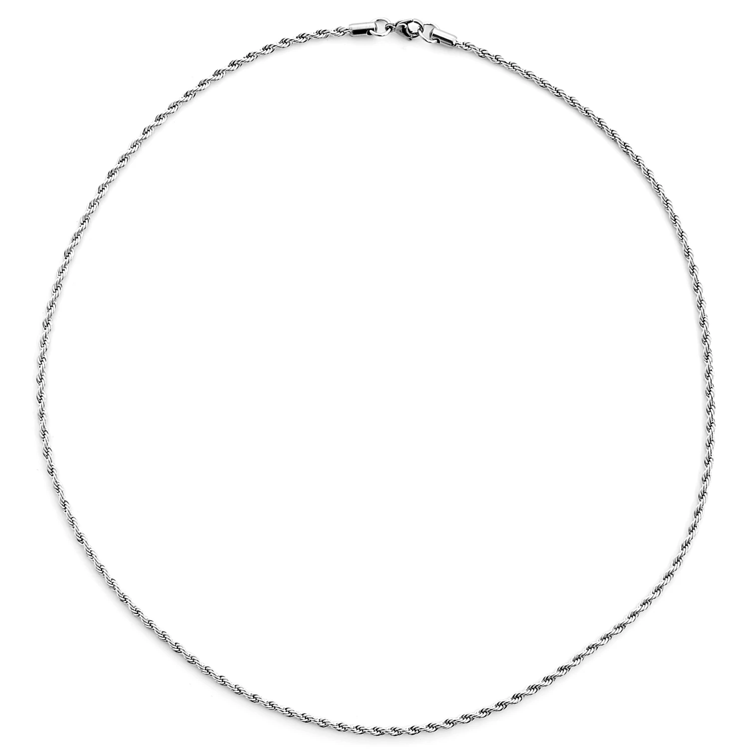 Fort Tempus Chaîne argentée torsadée fine 5 Fort Tempus Chaîne argentée torsadée fine – Image 3