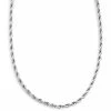 Fort Tempus Chaîne argentée torsadée -Colliers Soldes 28 1 33 1