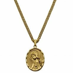 Lucleon Sanctus | Collier doré Le Cœur Immaculé de Marie