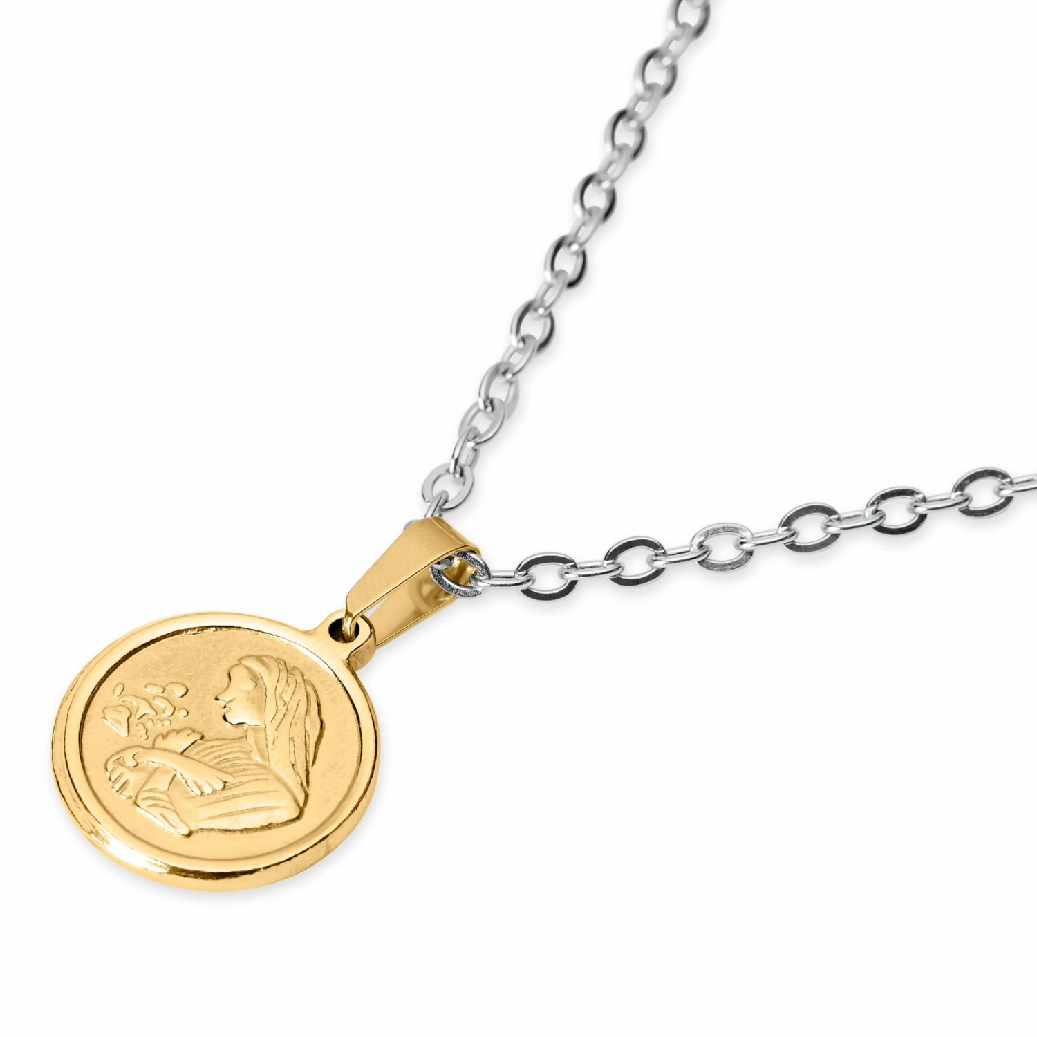 Fort Tempus Collier et pendentif de la Vierge Marie doré 5 Fort Tempus Collier et pendentif de la Vierge Marie doré – Image 3