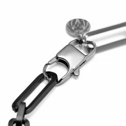 Lucleon Collier chaîne bicolore en métal argenté et bronze Connor Amager -Colliers Soldes 35 3e96f5507db16f7ebc6539e828efb1d08