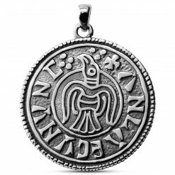 Lucleon Pendentif noir et argent - pièce de monnaie Lee Makt