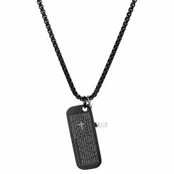 Fort Tempus Collier à croix Emmanuel et pendentif dogtag noir -Colliers Soldes 4 2 copy 22