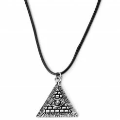 Waykins Collier avec pendentif Œil de Providence Wicter