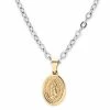 Fort Tempus Collier et pendentif de la Sainte-Vierge doré 1 Fort Tempus Collier et pendentif de la Sainte-Vierge doré -Colliers Soldes 5 1.23dcf120558c4786865123855f3b544f