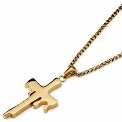 Otsu Fahrenheit | Collier en métal doré à pendentif en croix -Colliers Soldes 5 2.0f0b1d0d97d152ce0a3512780c746976