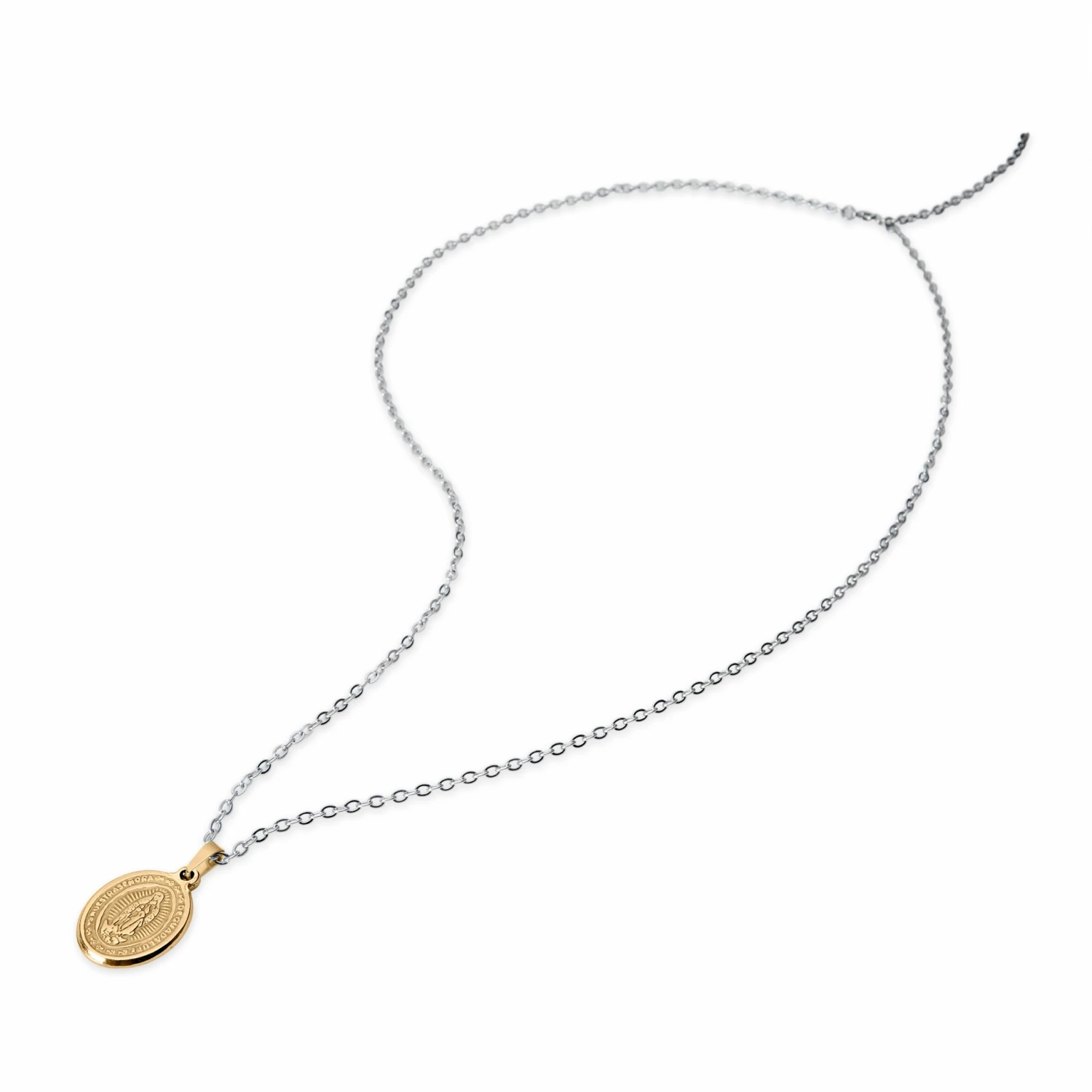 Fort Tempus Collier et pendentif de la Sainte-Vierge doré 4 Fort Tempus Collier et pendentif de la Sainte-Vierge doré – Image 2