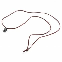 Lucleon Collier "Le Bouddha" noir en cuir marron -Colliers Soldes 5 3 212