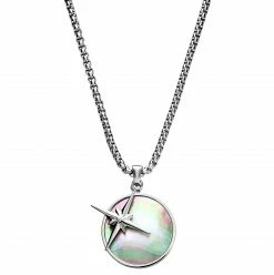 Arkai Atlas | Collier argenté à pendentif étoile polaire et pendentif en nacre - série limitée