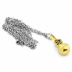 Fort Tempus Collier à pendentif gant de boxe en acier couleur or -Colliers Soldes 6 2 47 2 51 3 176