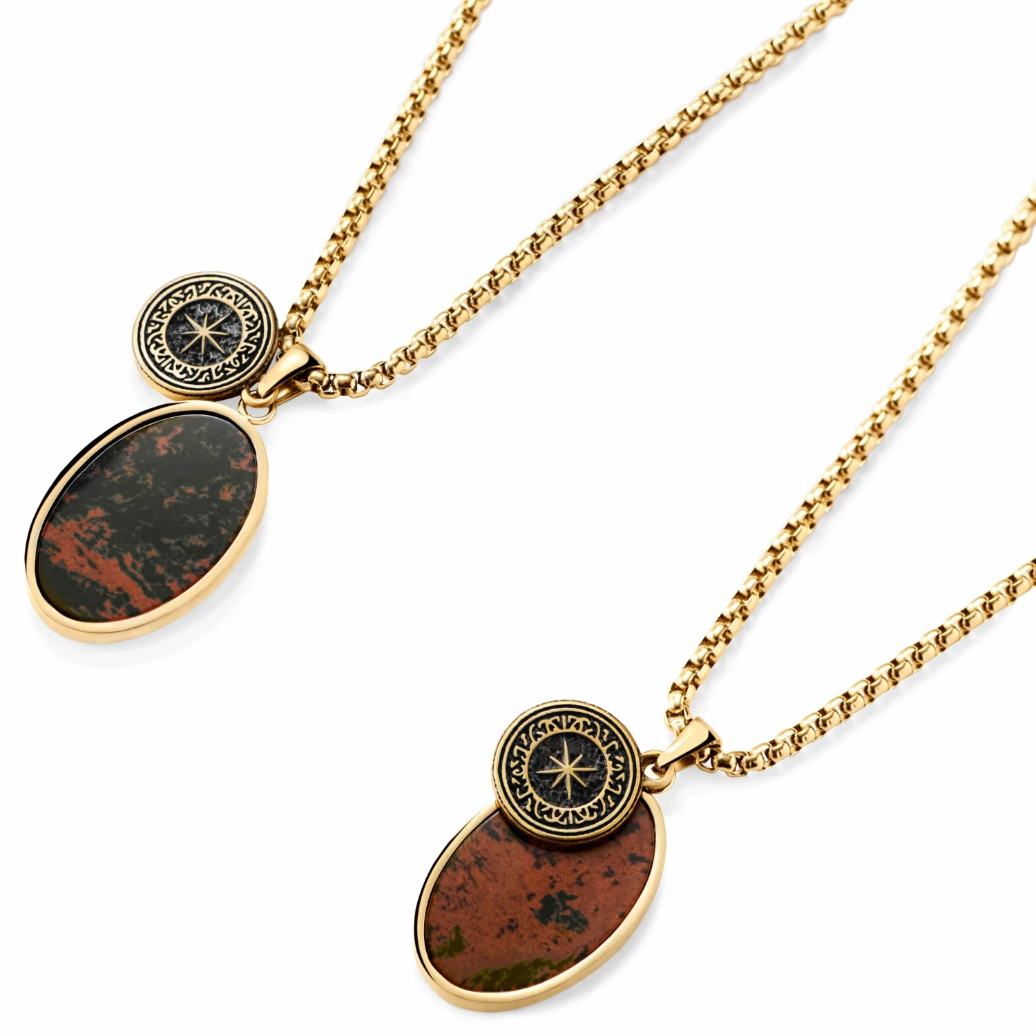 Arkai Collier Orisun Atlas à pierre obsidienne acajou 7 Arkai Collier Orisun Atlas à pierre obsidienne acajou – Image 5