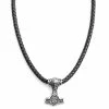 Fort Tempus Collier en cuir noir et pendentif celtique double face -Colliers Soldes 6 4 106